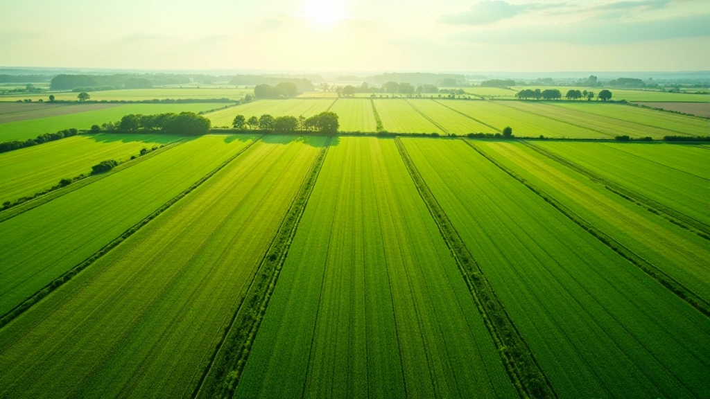 Landwirtschaftliche Maschinen auf großflächigen Feldern zeigen moderne Mechanisierung der EU-Landwirtschaft